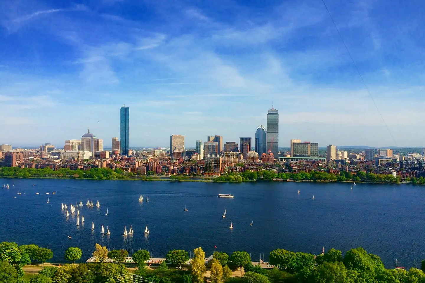 Charles River Esplanade at sunset