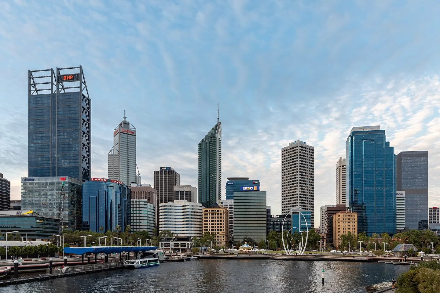 Elizabeth Quay and the Bell Tower